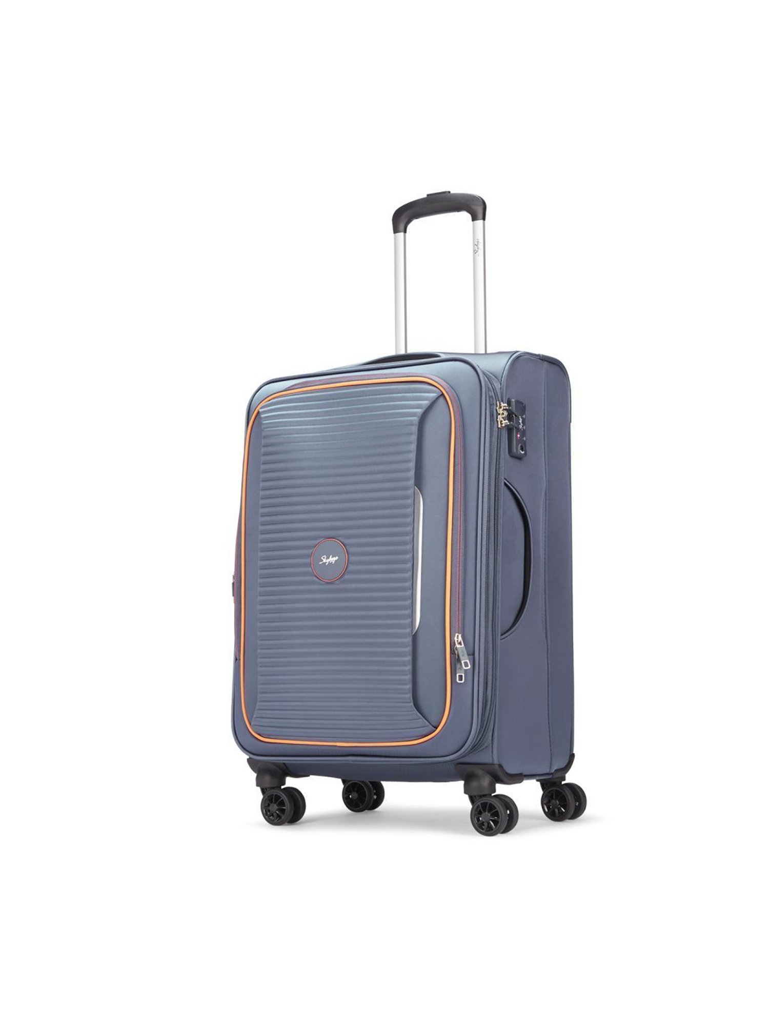 Skybags Chrysal Light Navy Blue Textured Trolley Bag Pack of 2 - 66 cm & 77 cm