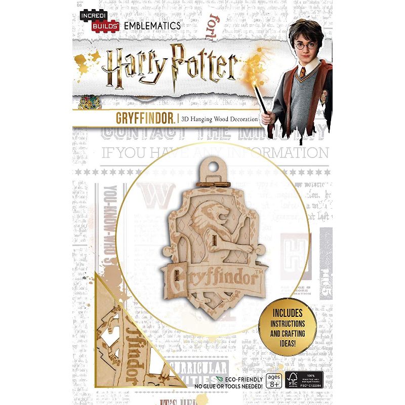 Incredibuilds Harry Potter Gryffindor Emblematics Wood Model Kit
