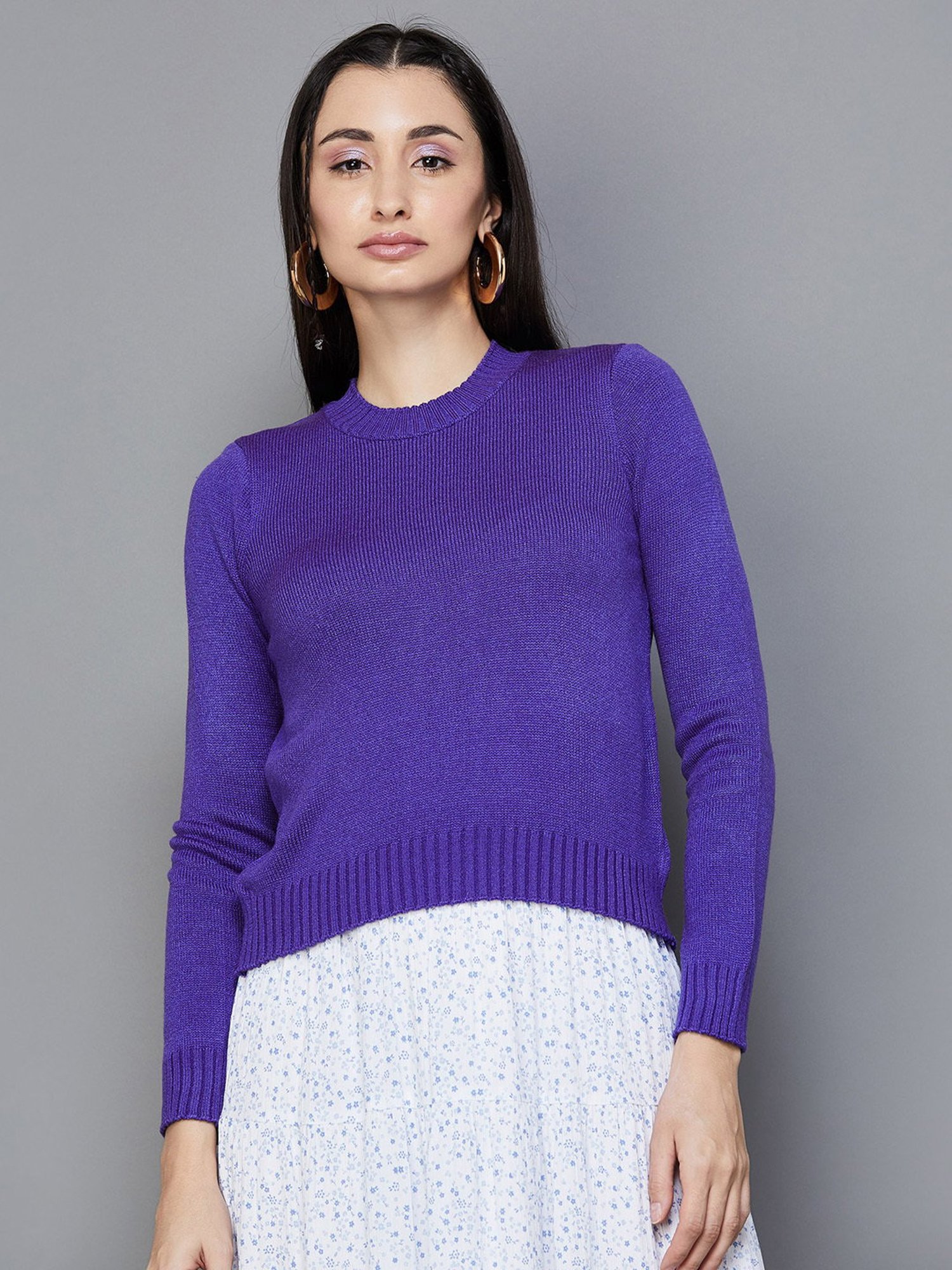 Ginger by Lifestyle Purple Regular Fit Pullover