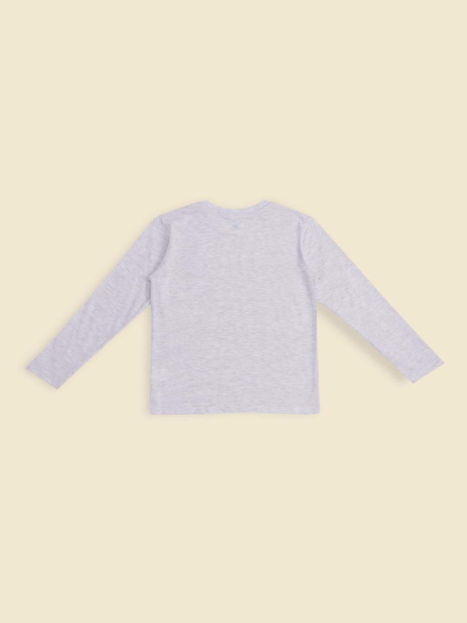 Pantaloons Baby Kids Blue & White Cotton Printed Full Sleeves T-Shirt