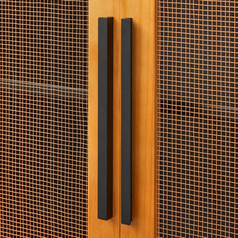 Loma Two-Tone Buffet Cabinet Black/Natural/Brown - Buylateral