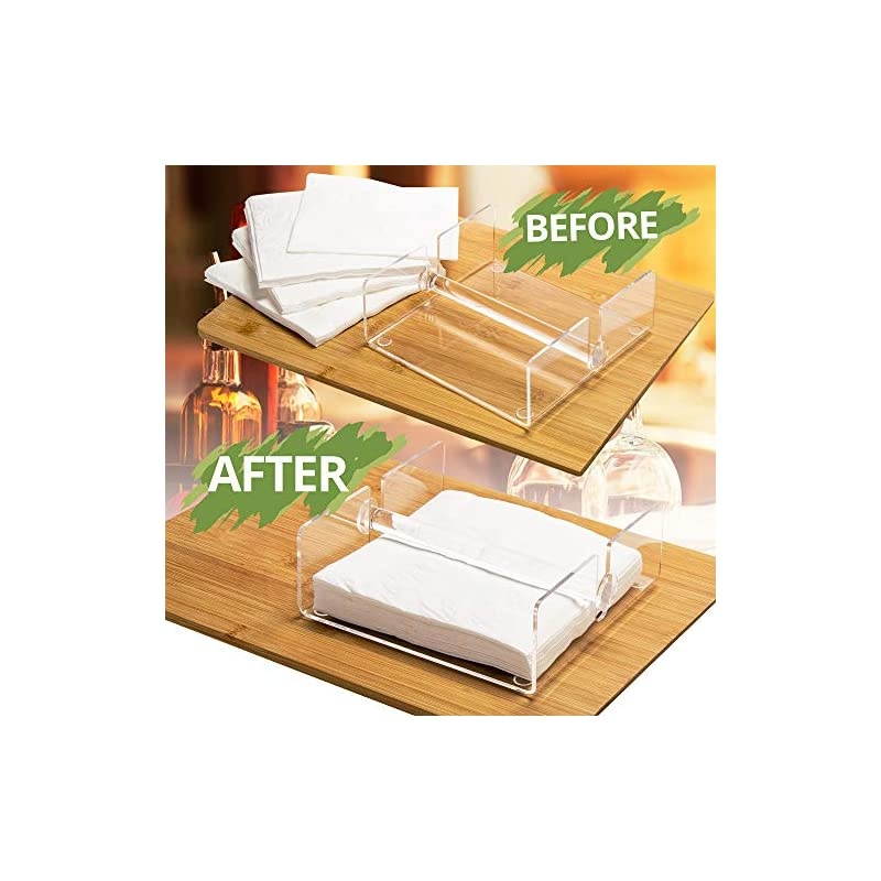 One Deluxe Clear Acrylic Napkin Holder (1 Pack, Second)