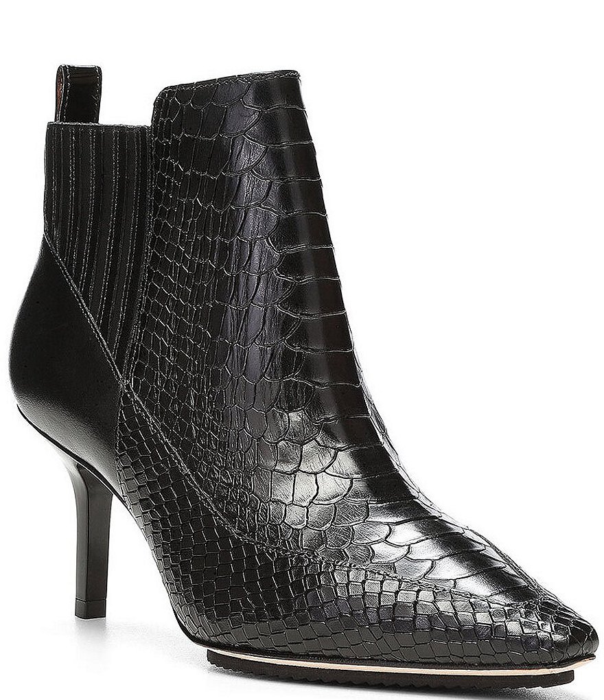Donald Pliner Willim Snake Embossed Leather Dress Booties