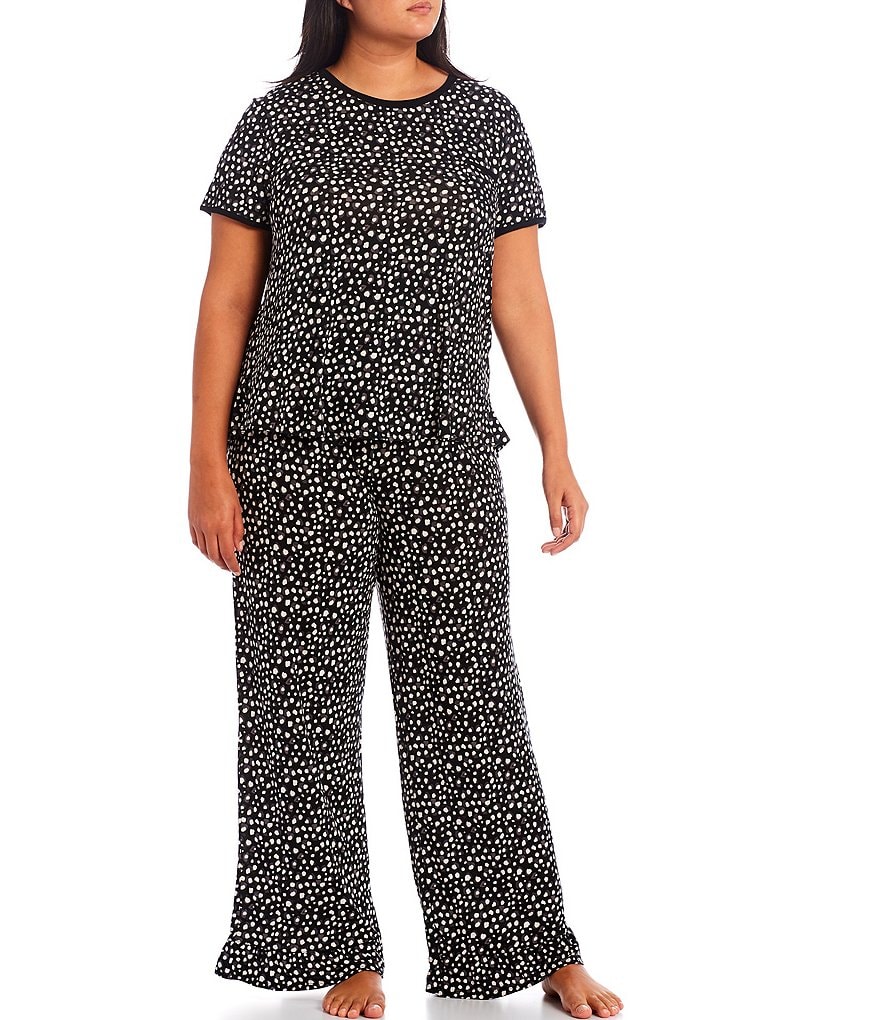 Donna Karan Abstract Print Knit Sleep Pants