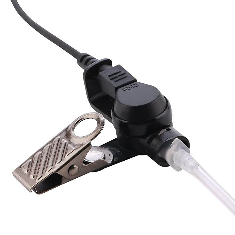 Two Way Radio Earpiece Noise Canceling Transparent Security Headset Walkie Talkie Headphone 35mm pin ReceiverListen ONLY for Any Motorola  Kenwood ICOM Single Pin Radio