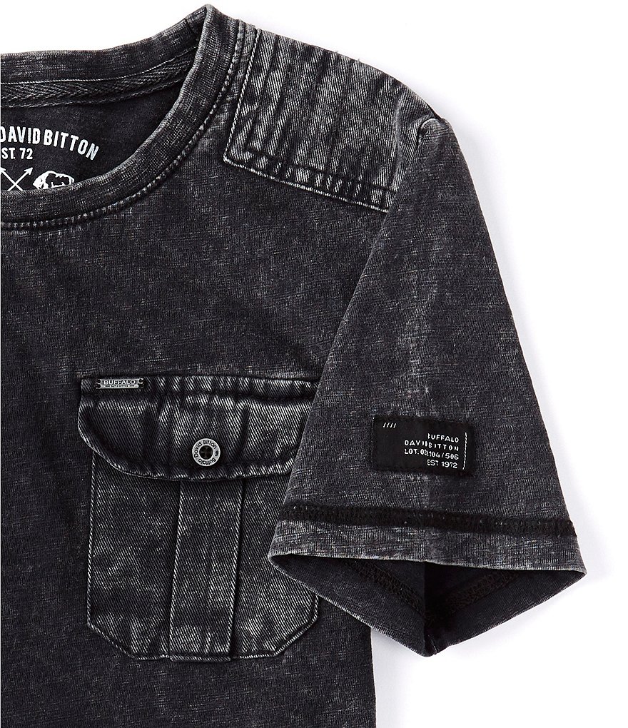 Buffalo David Bitton Big Boys 8-20 Short-Sleeve Mix Media Pocket Tee