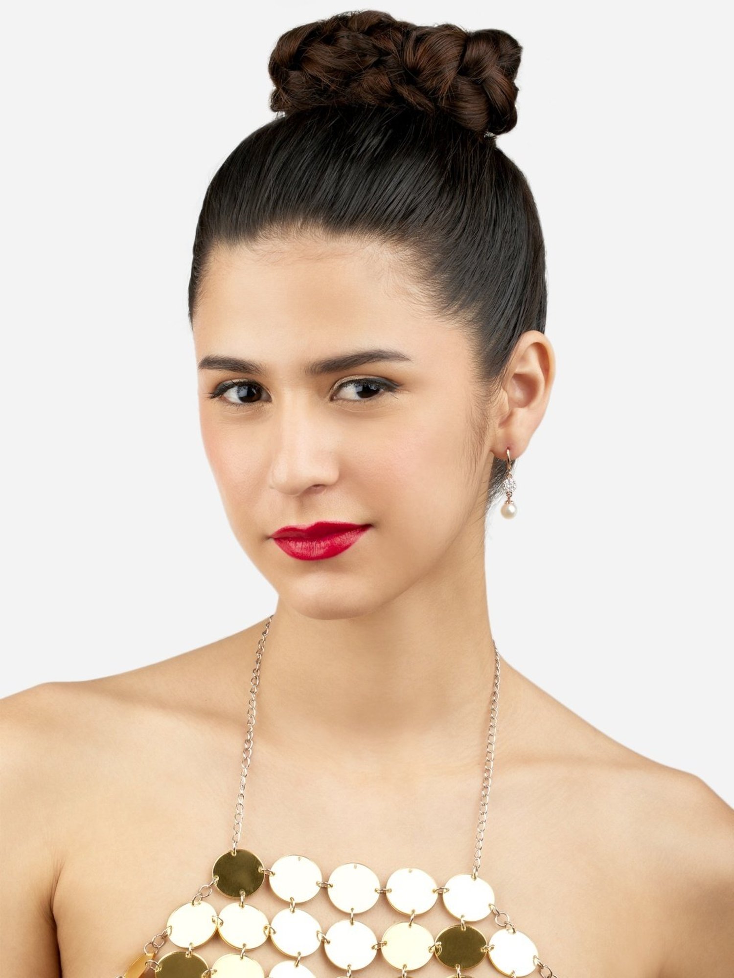 OOMPH Jewellery Yellow Enamel Floral Jhumki