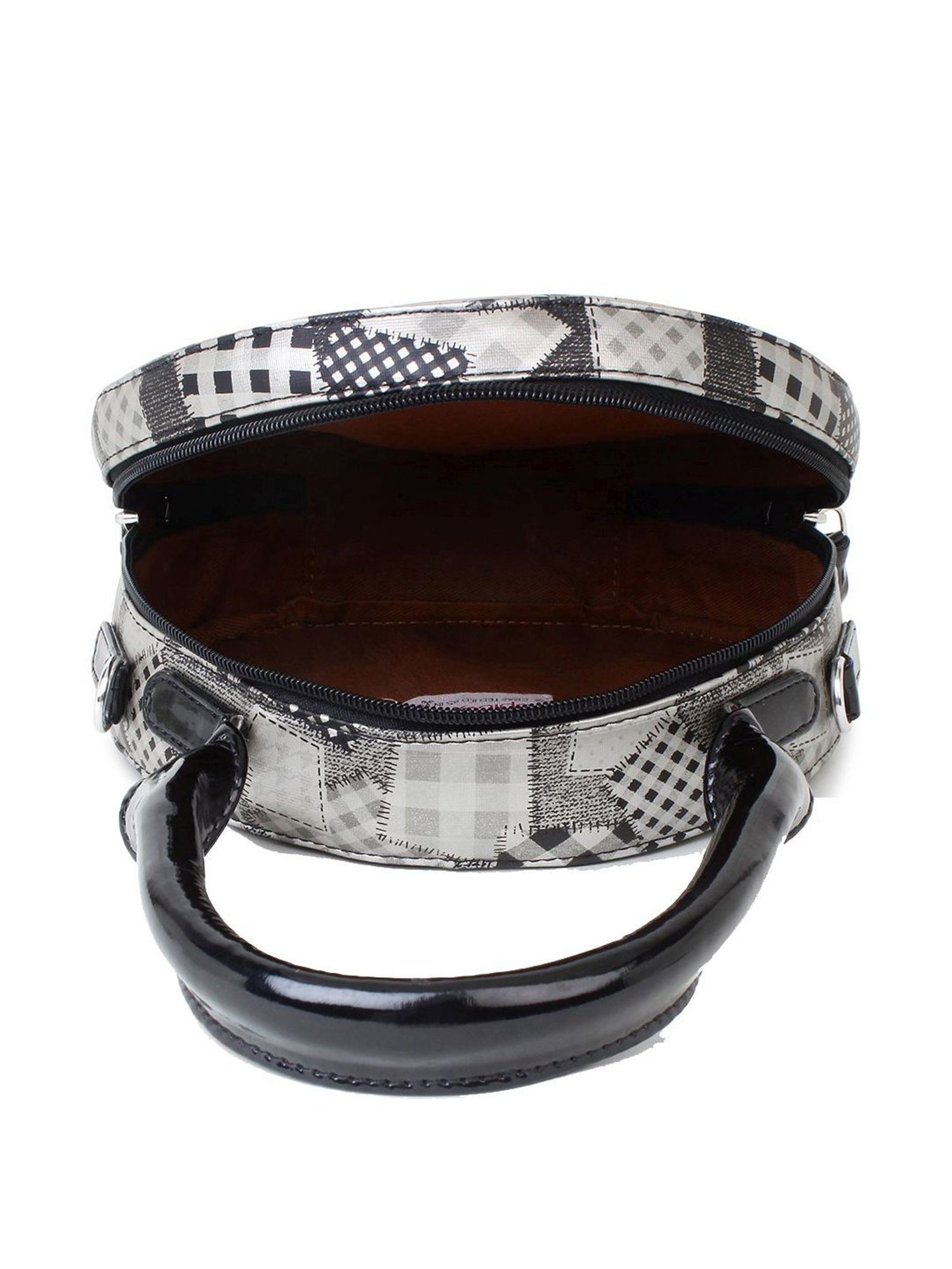 Spice Art Black Printed Medium Handbag