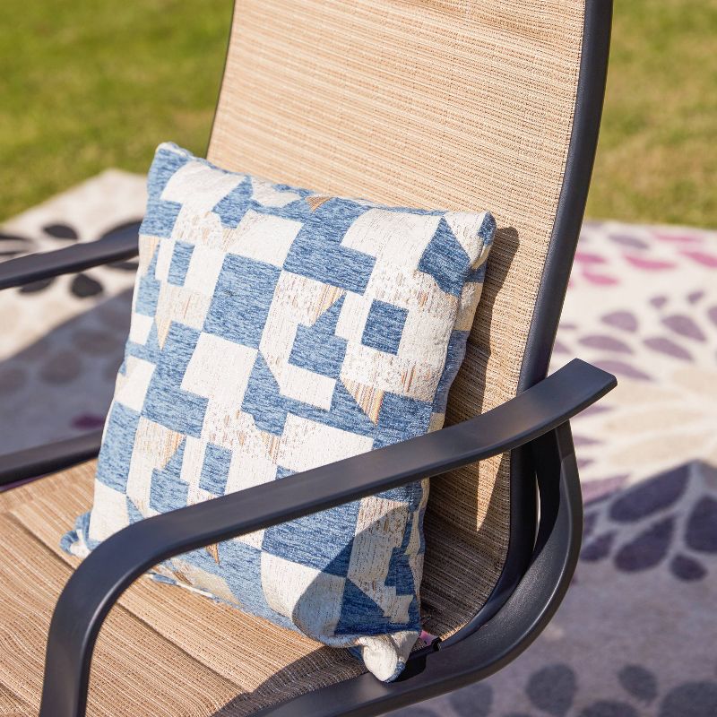 Circi 5pc Outdoor Dining Set - Black and Charcoal - CosmoLiving by Cosmoplitan