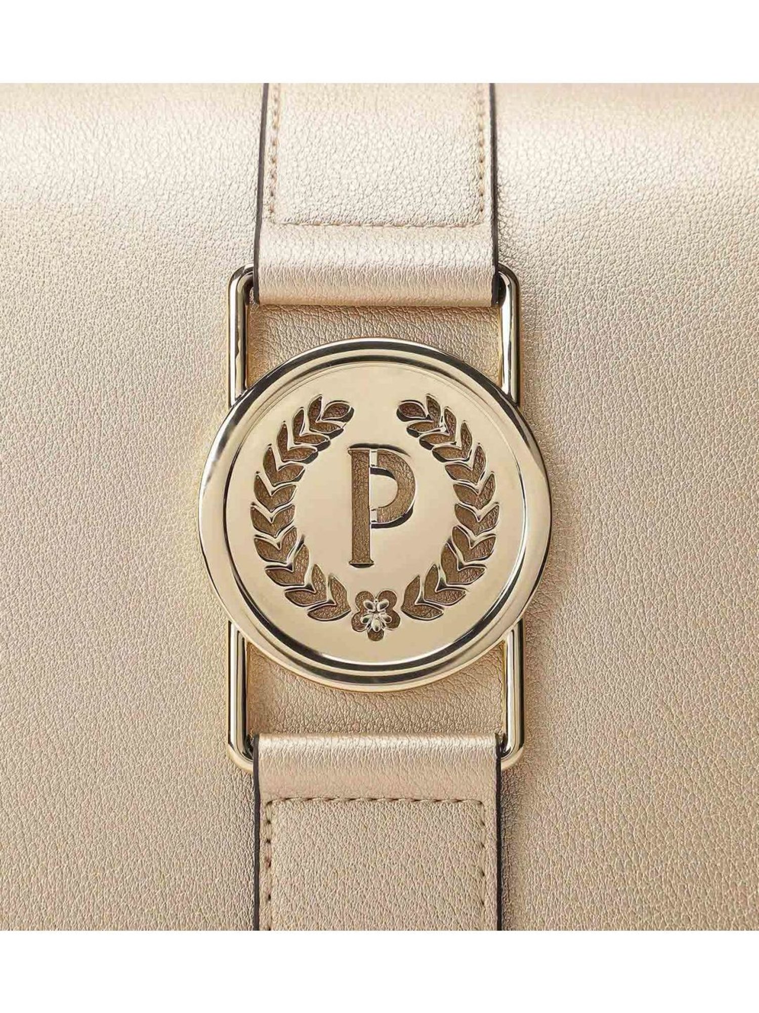 Pollini Gold Large Cross Body Bag