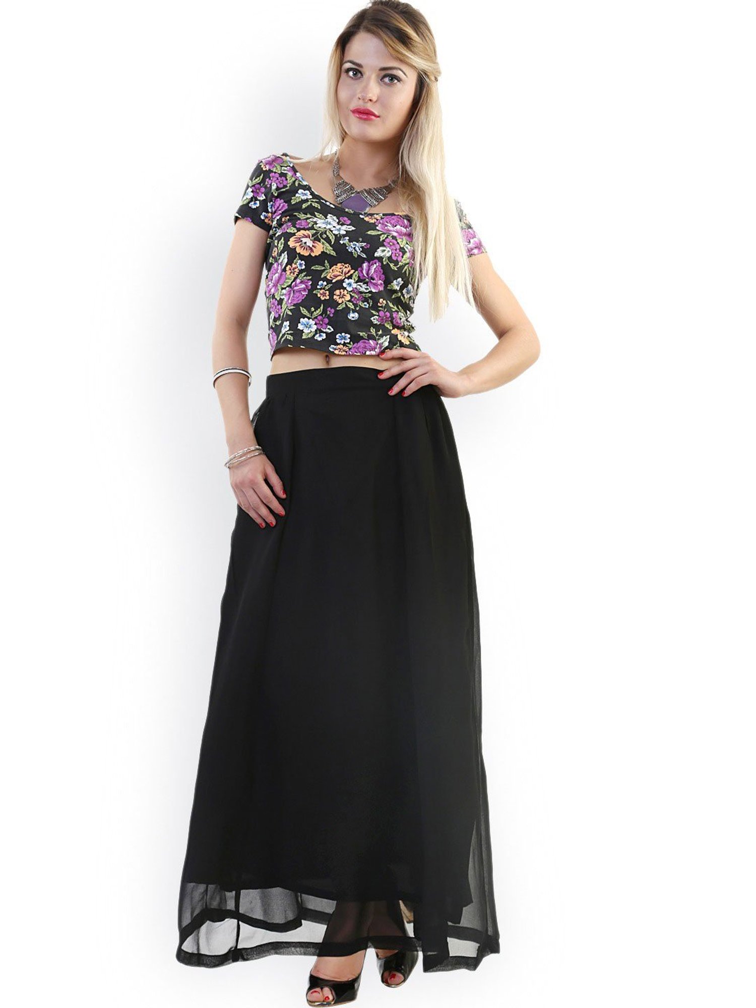 Belle Fille Black Maxi Skirt