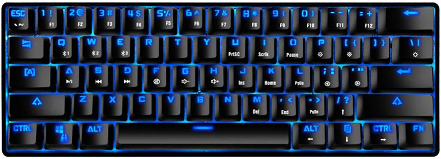 CUUWE K28 Wireless Bluetooth 61-Key Dual-Mode RGB Backlit Waterproof Mechanical Gaming Keyboard - Office Keyboard -Gaming Keyboard