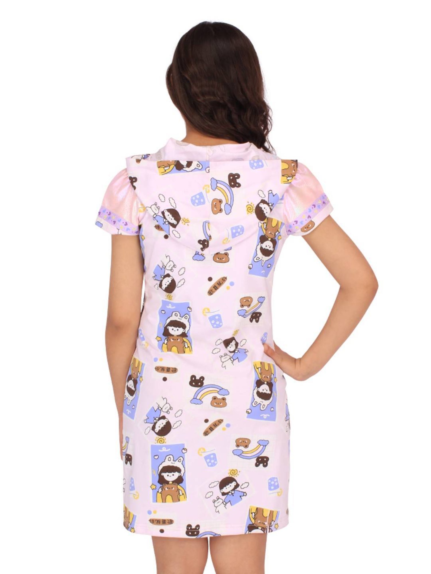 Cutecumber Kids Light Purple Printed Shift Dress