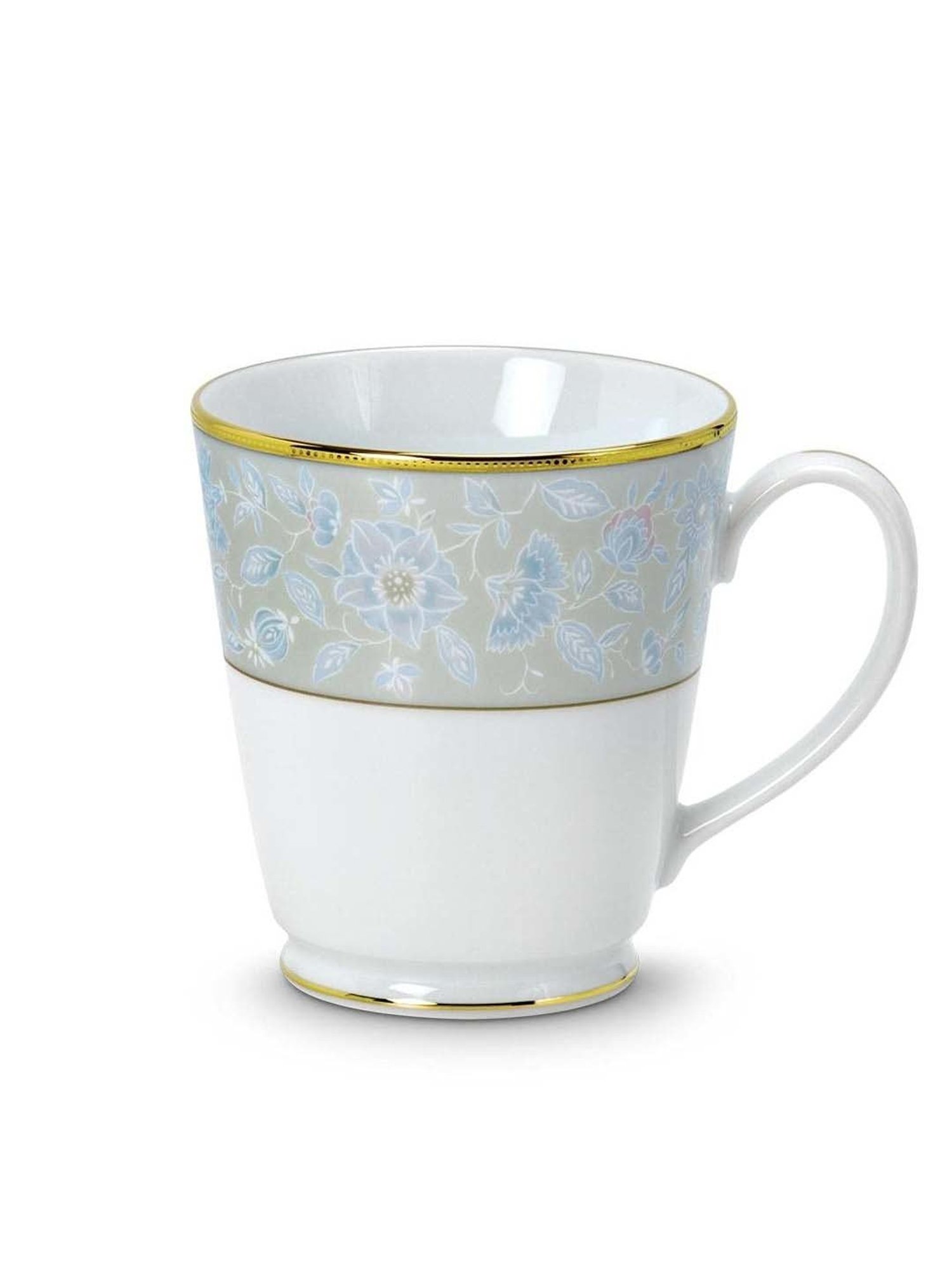 Noritake Peach Valley White & Grey Poreclain Milk Mug (0.37 L) - Set of 1