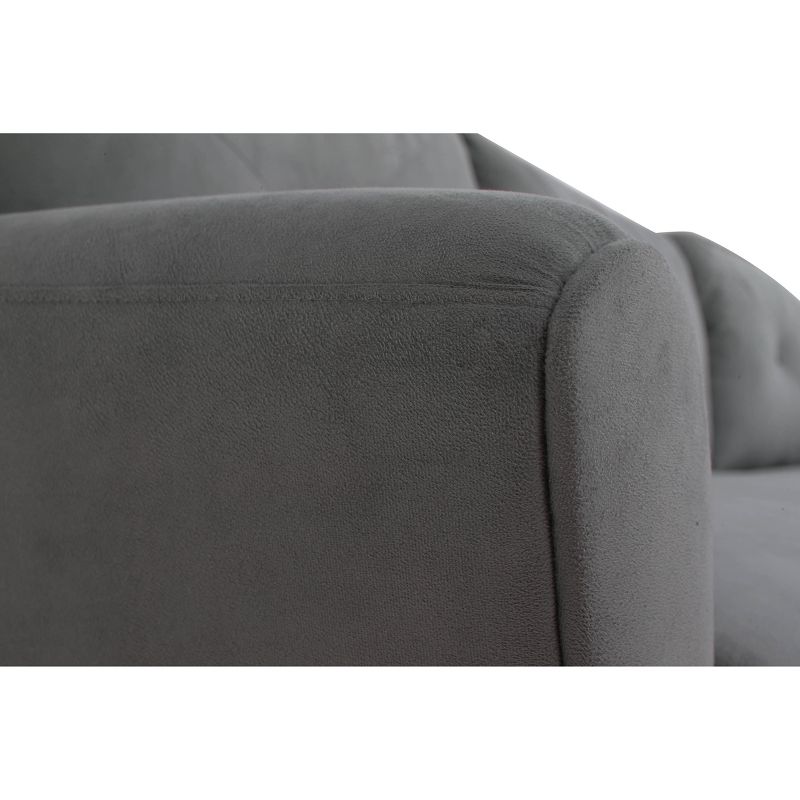 Henry 3 Seat Sectional Sofa with Rolled Arms Dark Gray - Lifestyle Solutions