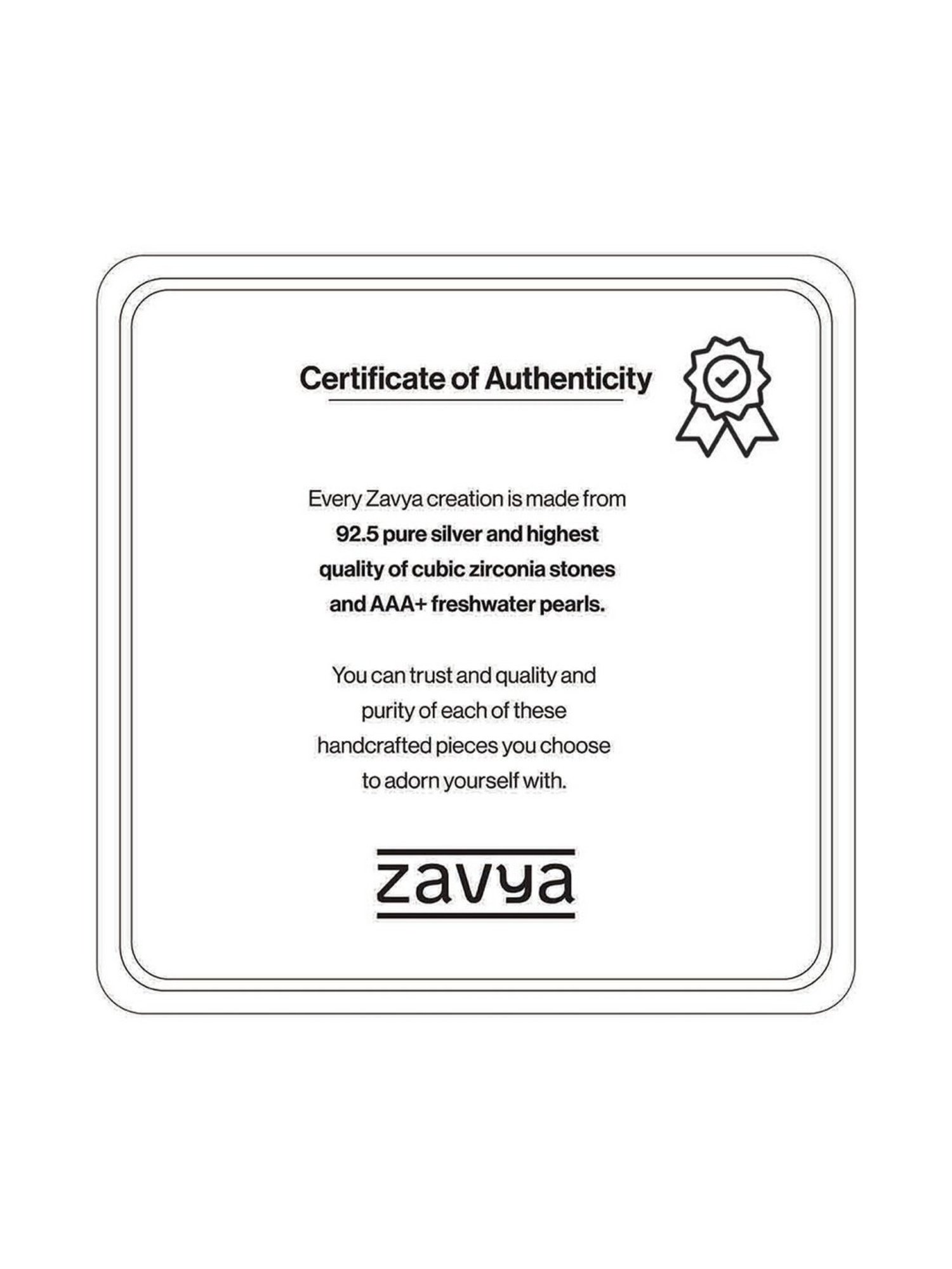 Zavya Half Blue Rhodium-Plated 92.5 Sterling Silver Hoop