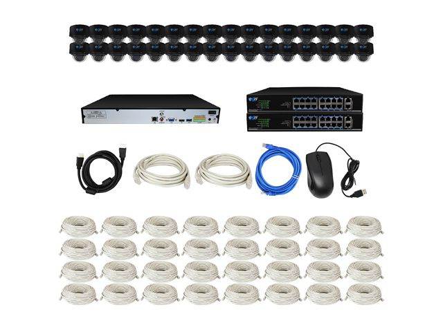 GW Security 16 Channel 4K NVR 8MP (3840x2160) H.265+ IP PoE AI Security Camera System with 16 UHD 4K 2.8-12mm Varifocal Zoom Outdoor/Indoor Dome Camera, Face Recognition, Intelligence Analytics