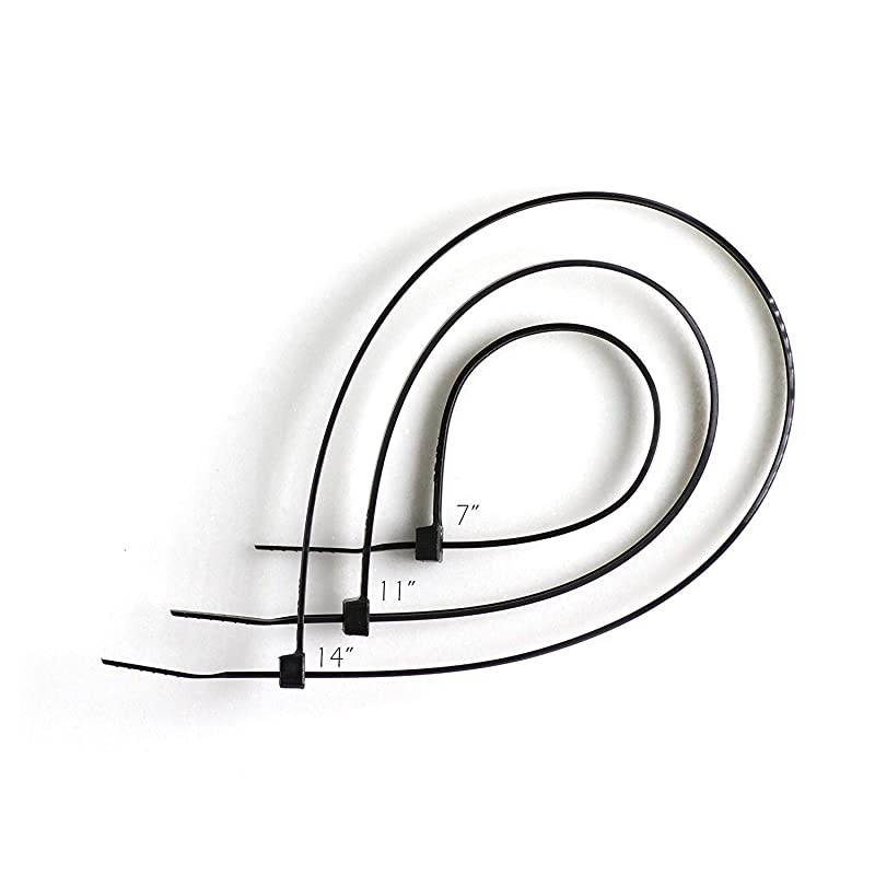 inch Black Nylon Zip Ties Strong Zip Tie Wire Ties Indoor and Outdoor Rated No Tools Needed Zip Ties Wire Ties Cable Ties 100 Pack Black