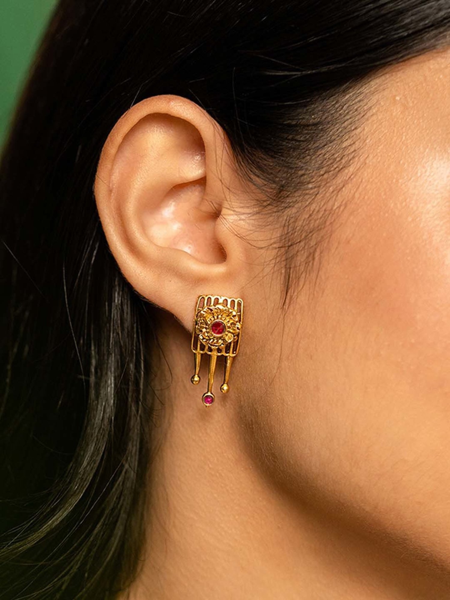 Shaya 92.5 Sterling Silver Echinocereus Bloom Earrings for Women