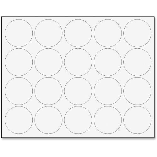 MasterVision Interchangeable Magnetic Characters, Circles, White, 3/4" Dia., 20/Pack