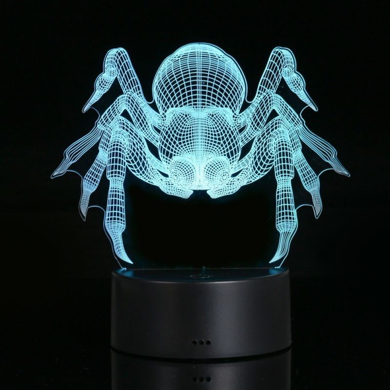 3D Visual Illusion Lamp Transparent Acrylic Night Light Built-in Battery