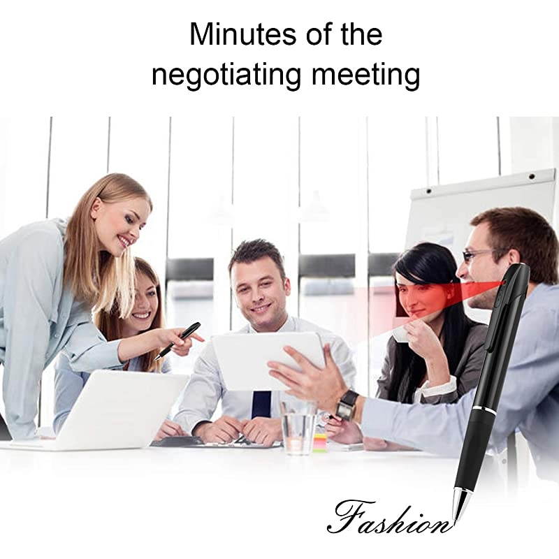 Hidden CameraSpy CameraSpy Pen 25 Hours Video Taking Battery Life 1080p HD Spy Camera Pen  Camera Pen with 32GB Memory for Business Conference and Security