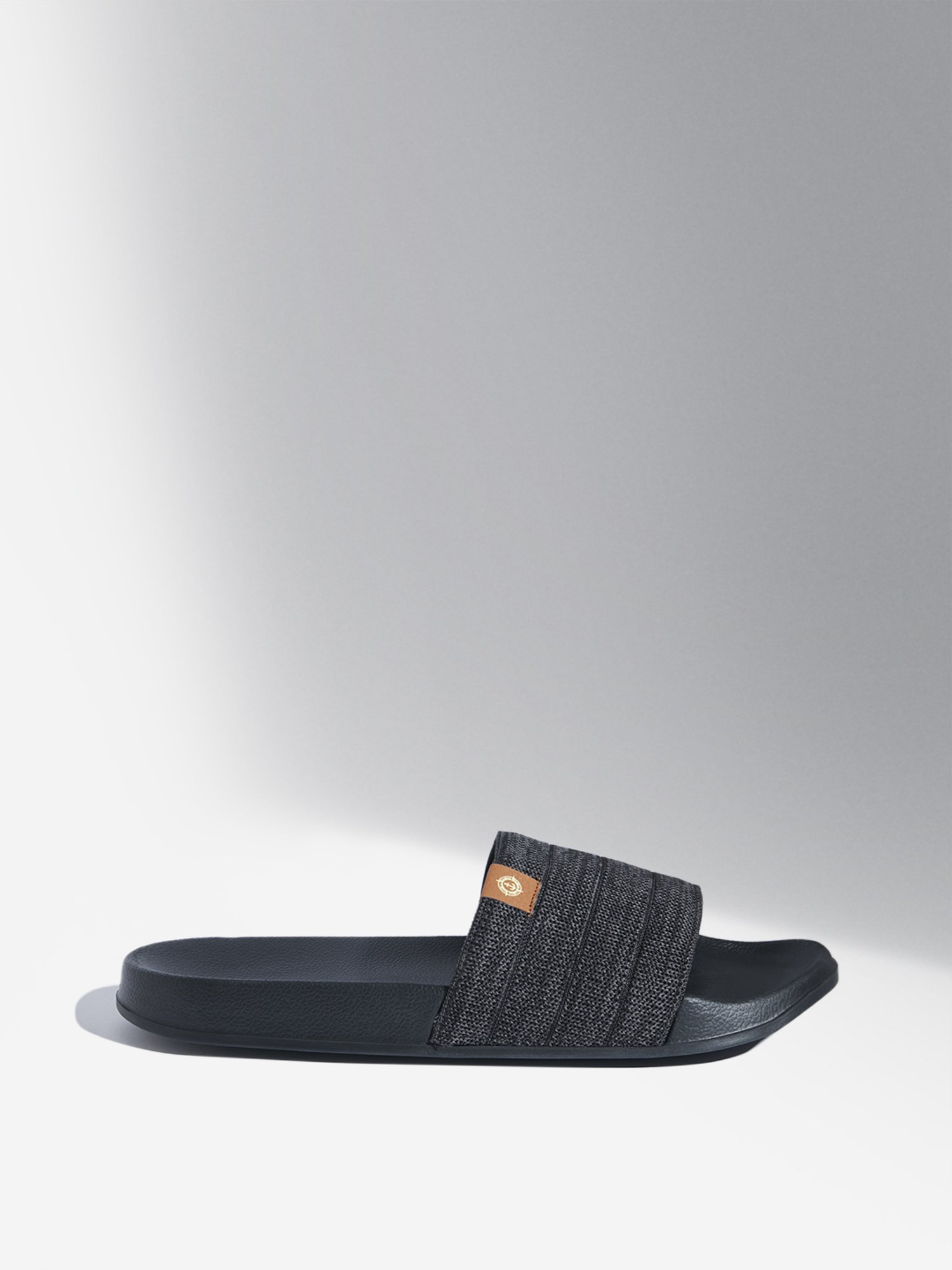 SOLEPLAY by Westside Black Knit-Textured Flip-Flop
