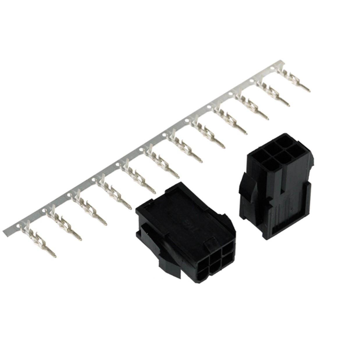Phobya 6-pin VGA Connector (incl. pins) - 2ct | Female (82356)