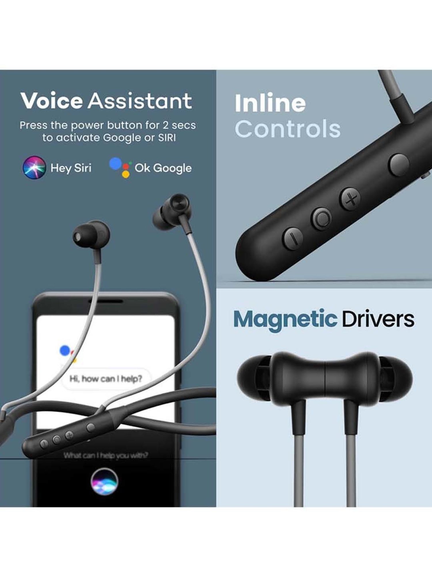 Boult Audio ProBass YCharge Wireless Bluetooth Neckband with Type-C Fast Charging (Black)