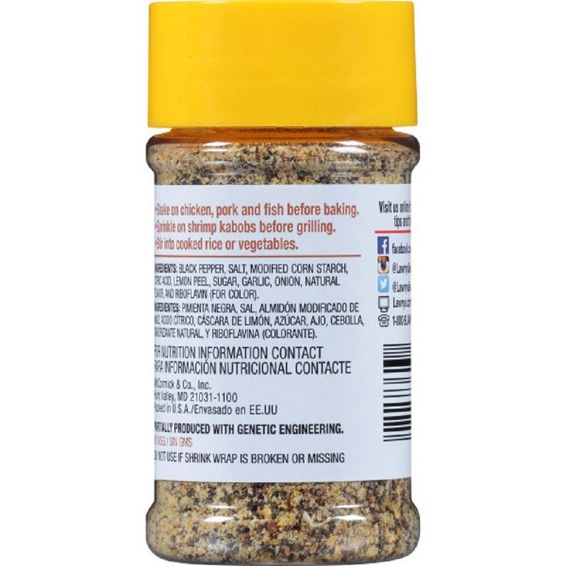 Lawry's Lemon Pepper - 2.25oz