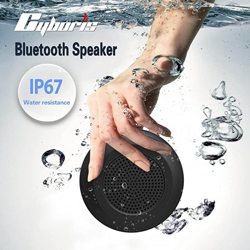 IPX7 Waterproof Outdoor Bluetooth Speaker Swimming Pool Floating Portable Mini Speakers Wireless 5W with Microphone amp TWS for Beach Bathroom Home Shower Black