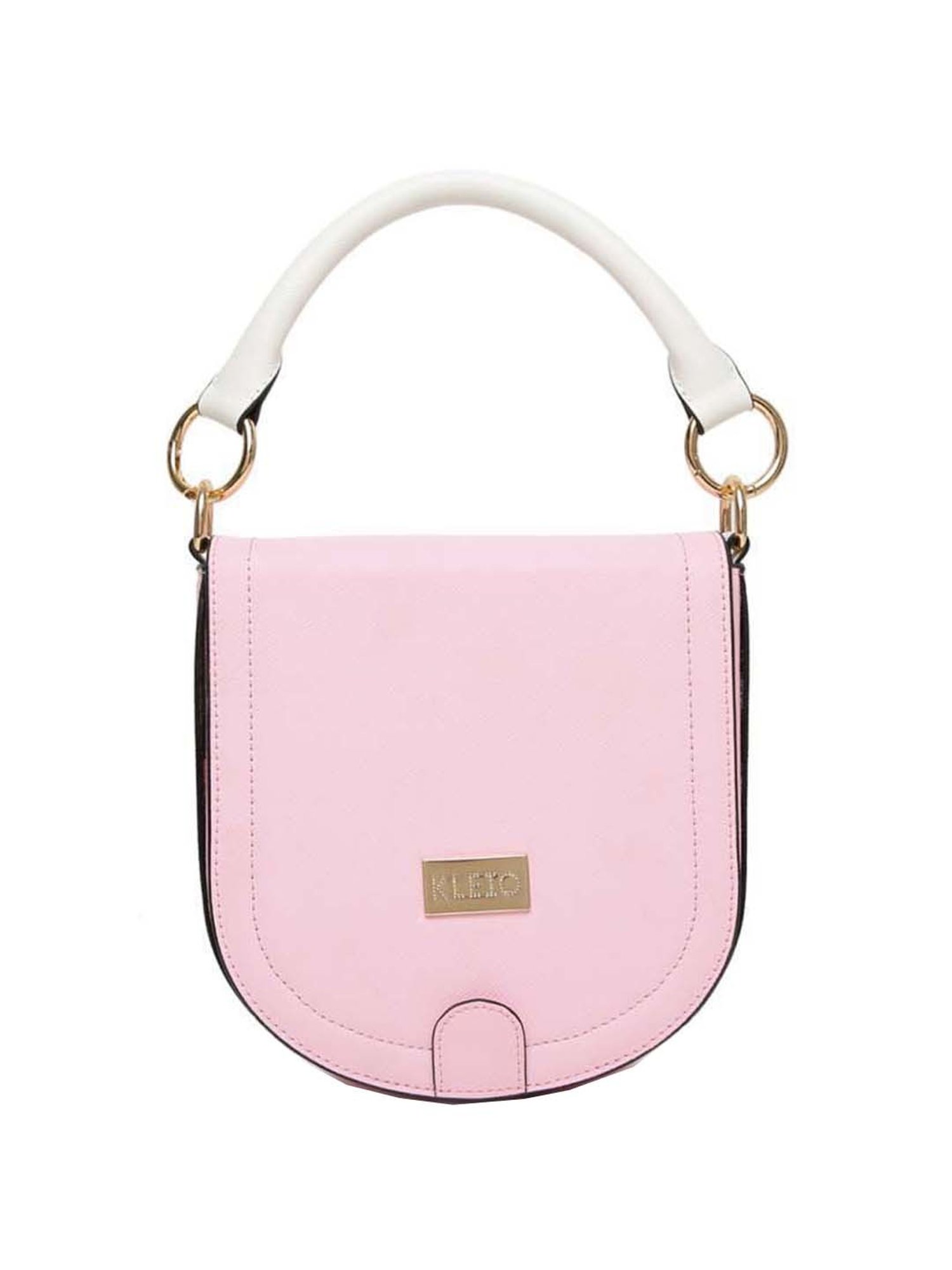 KLEIO Pink Solid Small Sling Handbag