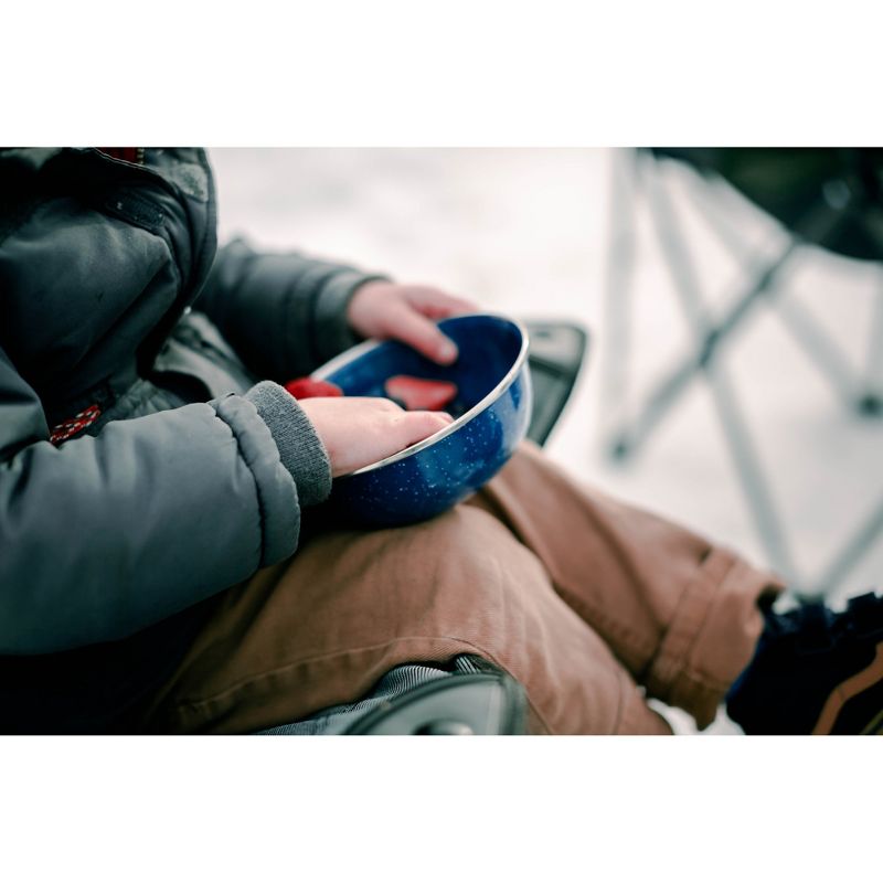 Stansport Enamel Camping Tableware Set 24 Pieces Blue