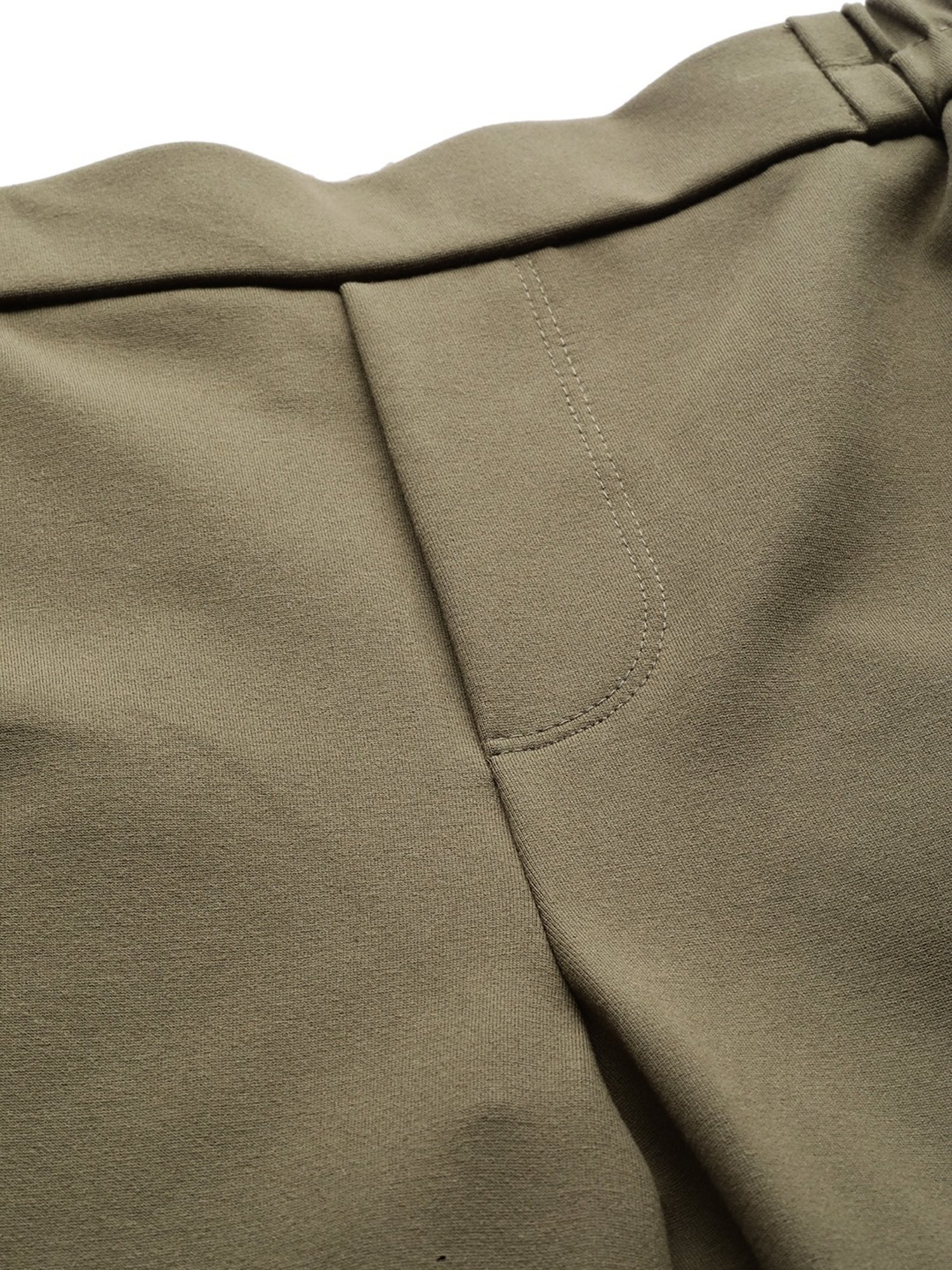 Label Ritu Kumar Olive Solid Straight Pant