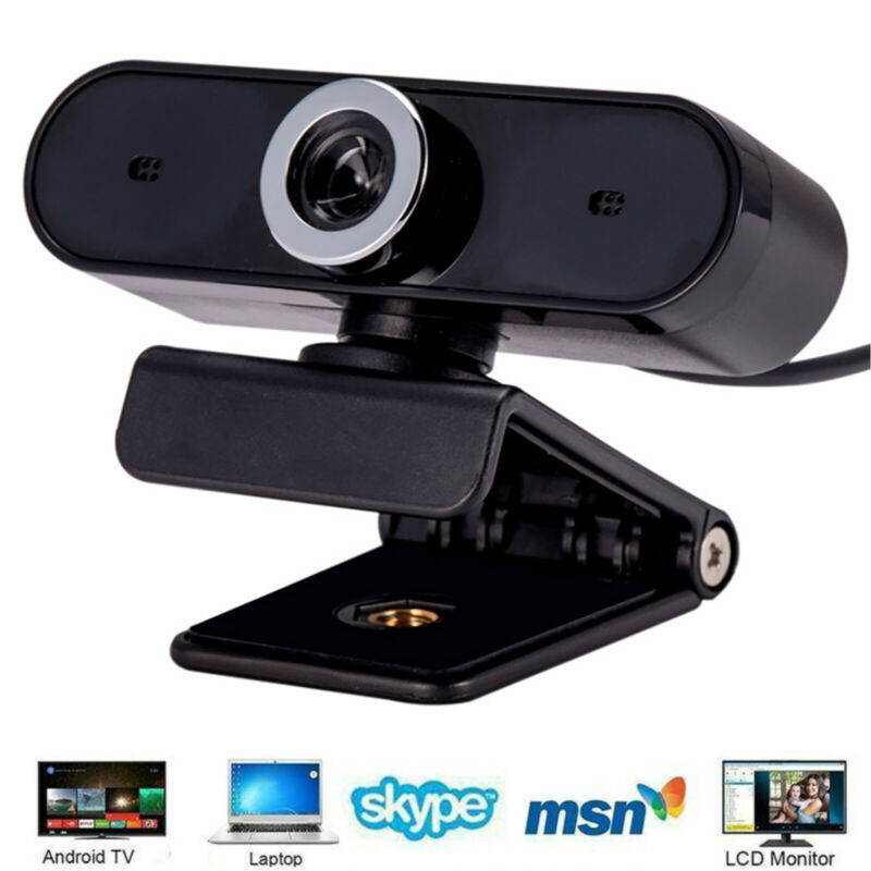 HD Webcam Desktop Laptop USB Web Camera Plug and Play Video Calling Mini Computer Camera Built-in Microphone with Flexible Rotatable Clip