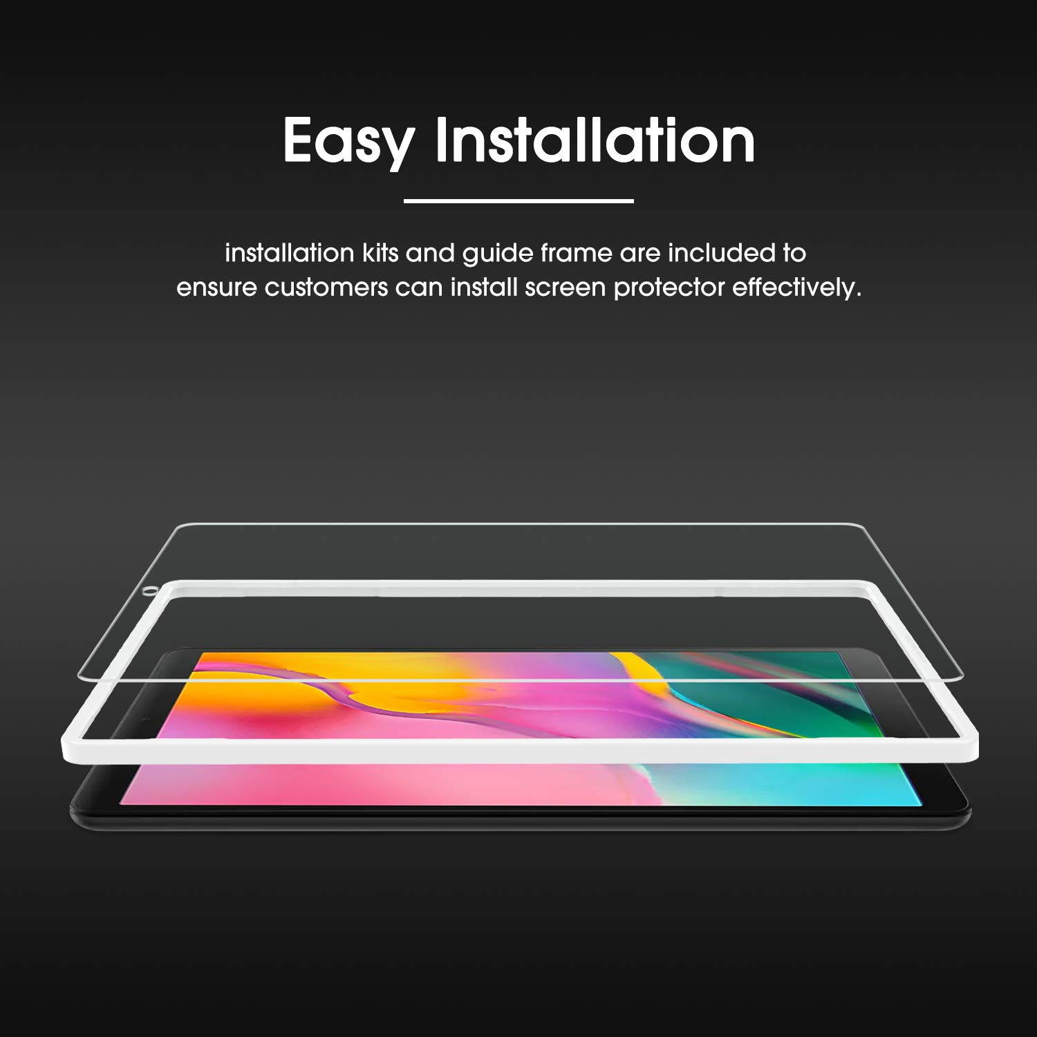 OMOTON [3 Pack Screen Protector for Samsung Galaxy Tab A 10.1 2019 Release SM-T510, Tempered-Glass/Scratch-Resistant/Bubble Free