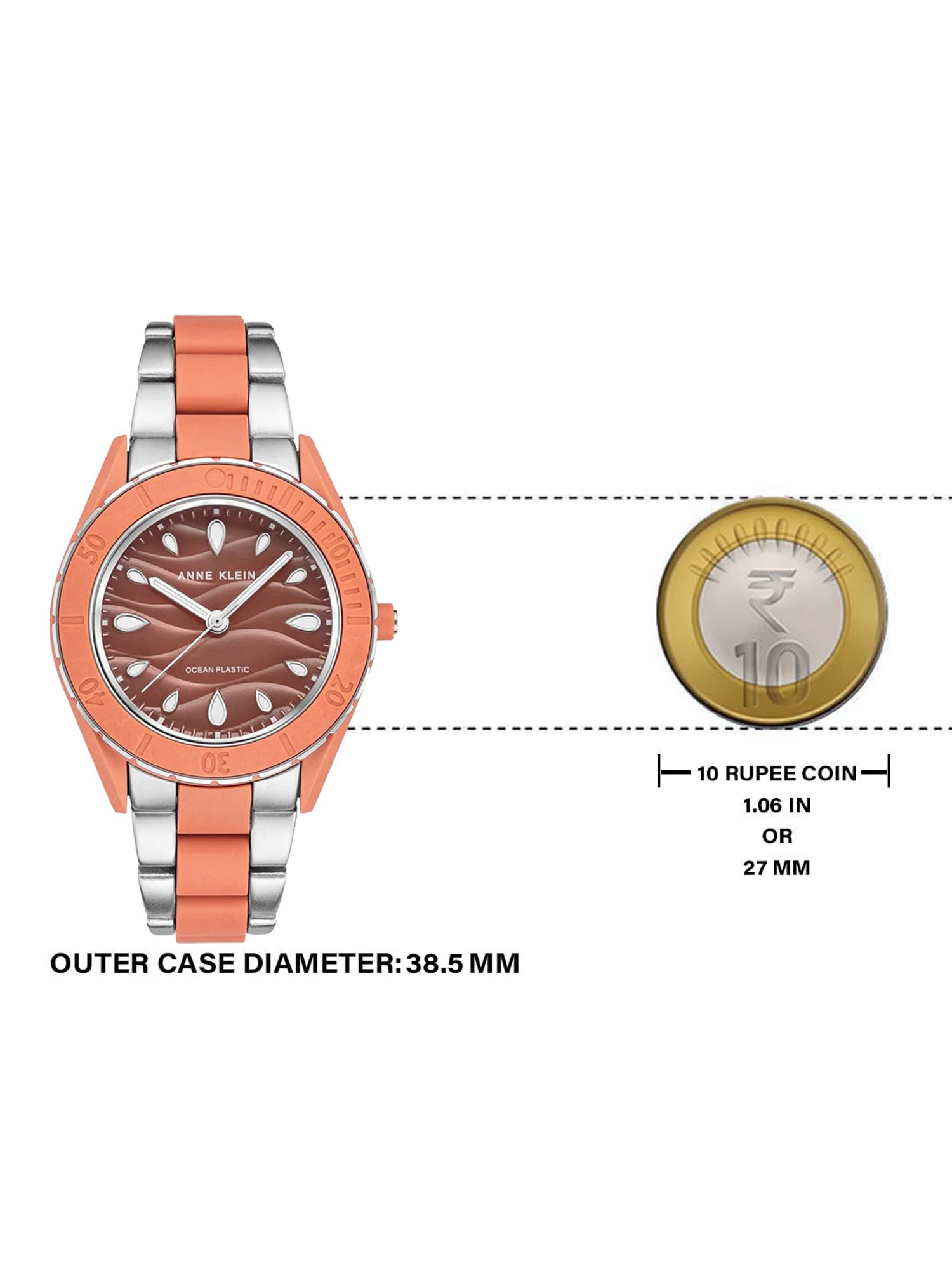 Anne Klein AK3911COSV Ocean Plastic Analog Watch for Women