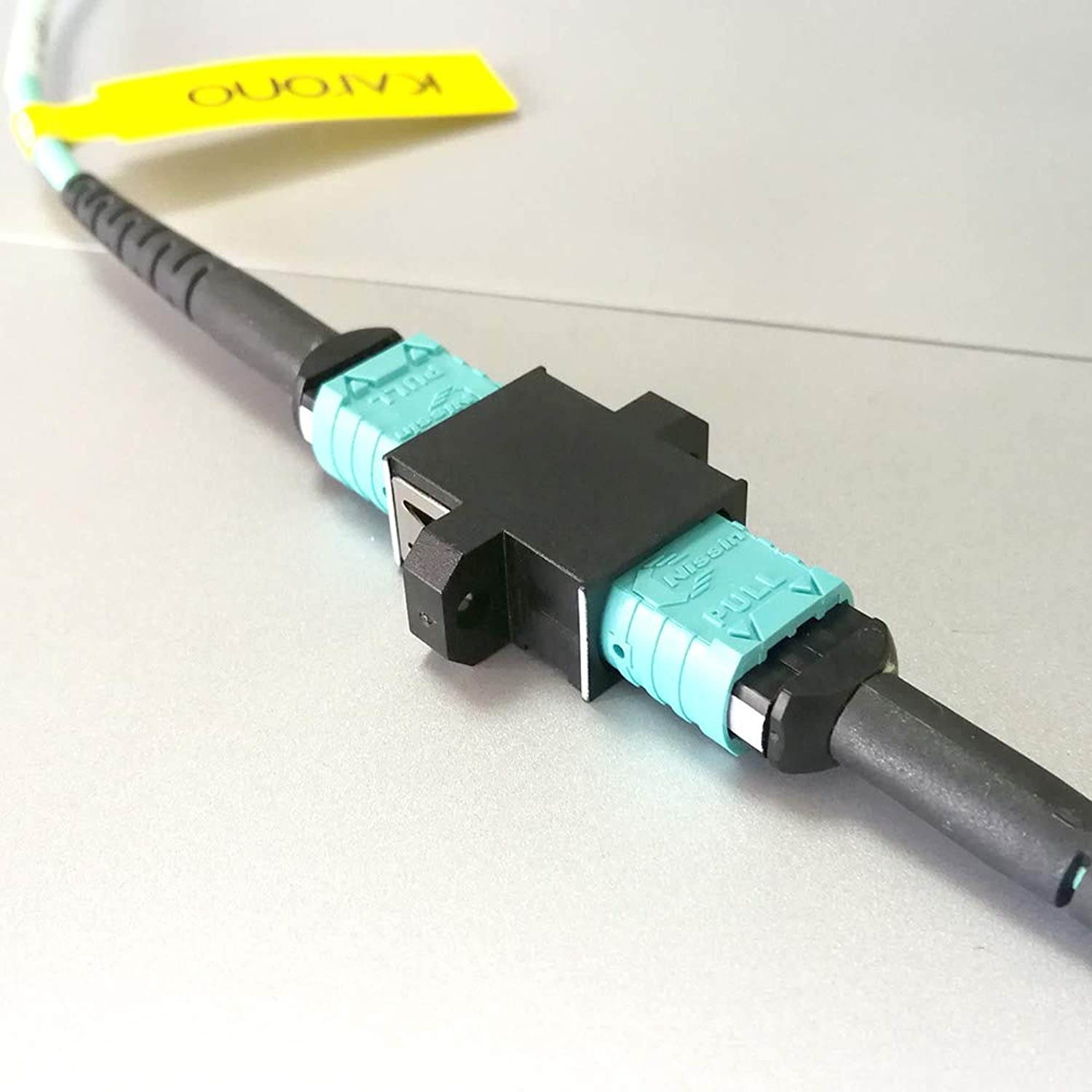 MTP/MPO Fiber Optic Adapter, Karono Standard Footprint Reduced Flange MTP/MPO Optical Coupler Connector for 40G to 100G QSFP+, Data Center Patching System, Link Docking for usconec(Key Up to Key Down)