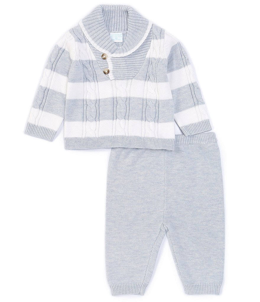 Edgehill Collection Baby Boys Newborn-9 Months Striped Sweater & Pant Set