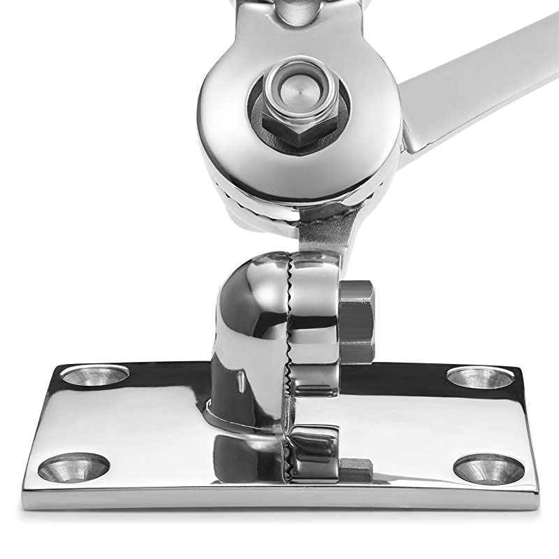 Marine VHF Antenna Mounts Ratchet Mount 316 Stainless Steel Adjustable Base Mount for Boat