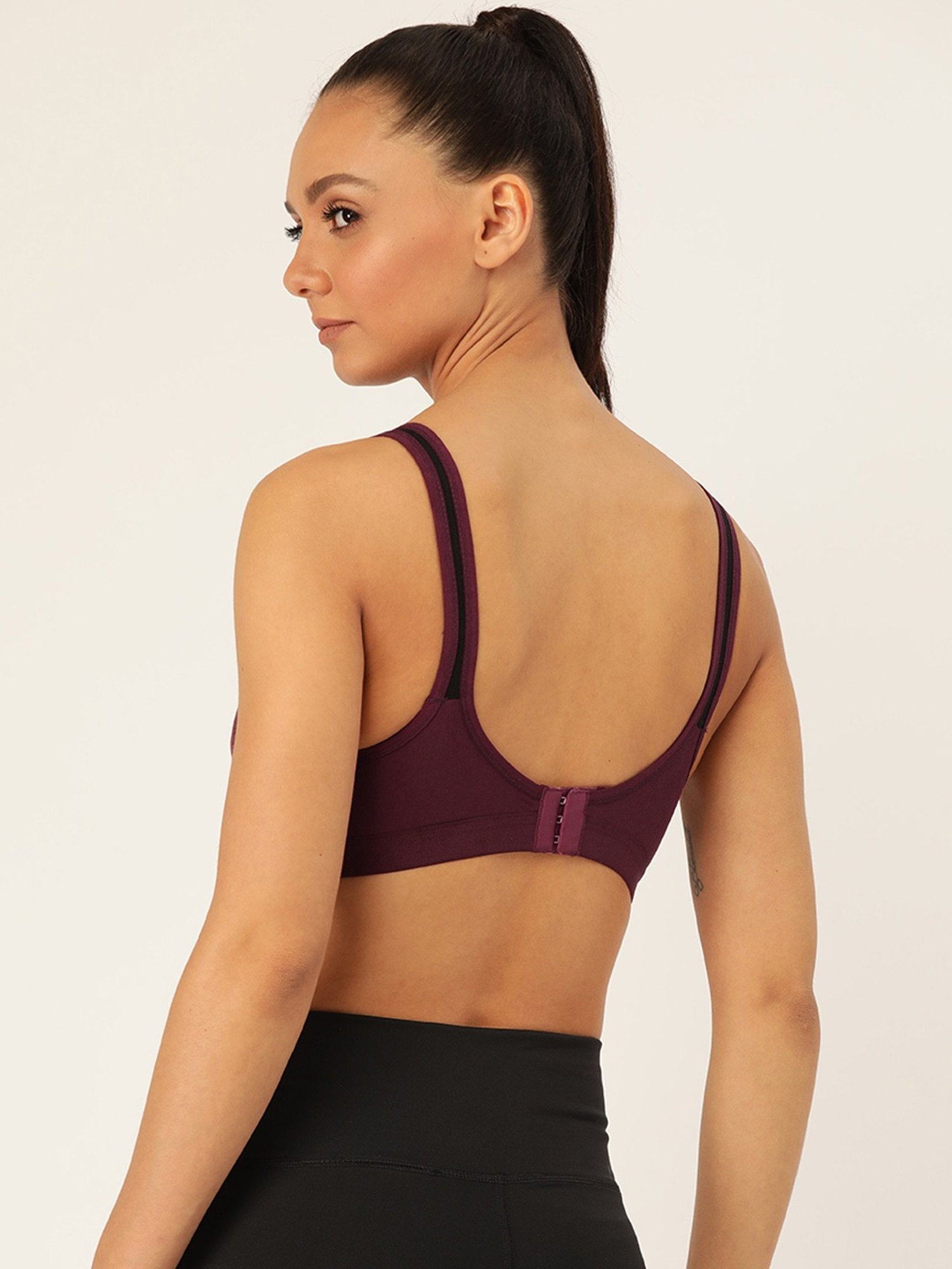 Lady Lyka Multicolor Non Wired Non Padded Sports Bra (Pack of 2)