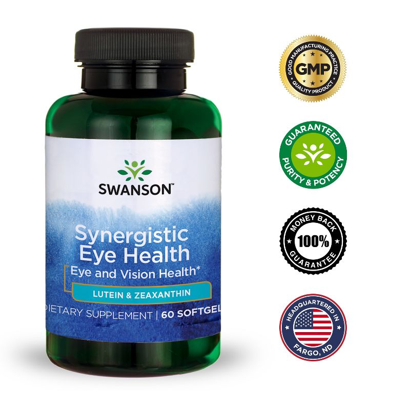 Swanson Synergistic Eye Health Lutein & Zeaxanthin Softgels, 22 mg, 60 Count