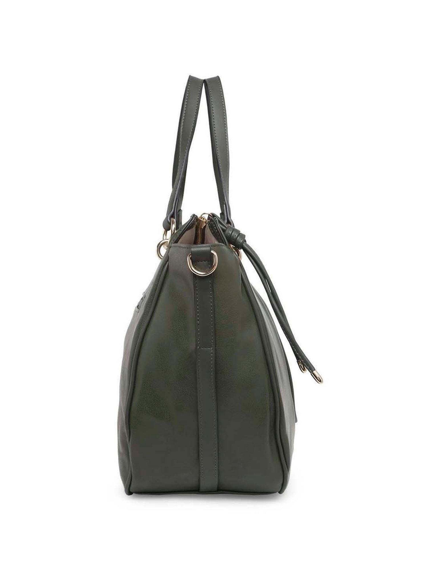 Marina Galanti Olive Solid Medium Tote Handbag