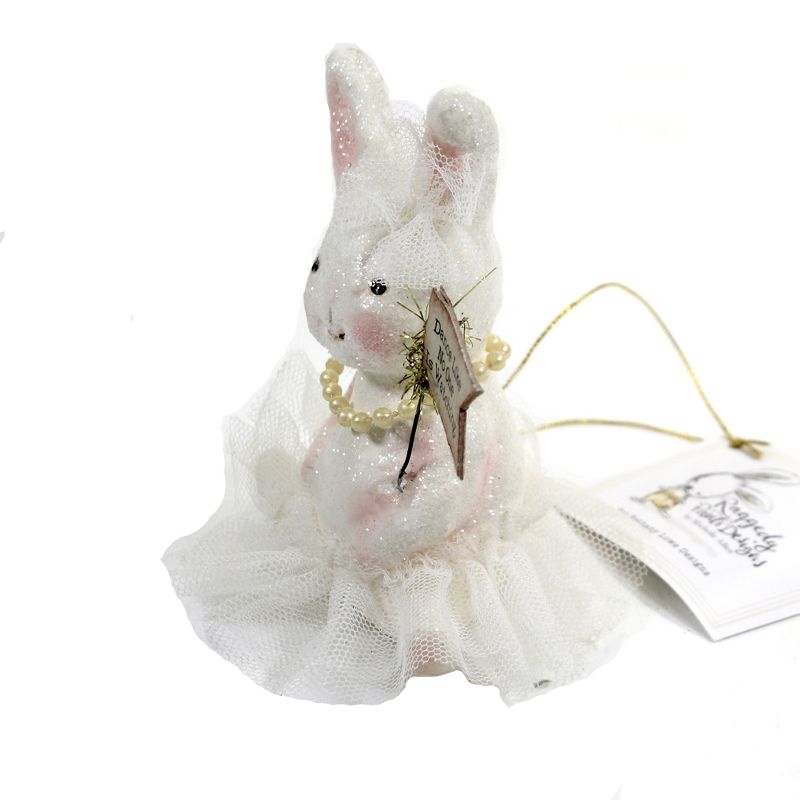 Easter 4.0" Ballerina White Bunny Ballet Dance Tulle Tutu  -  Decorative Figurines
