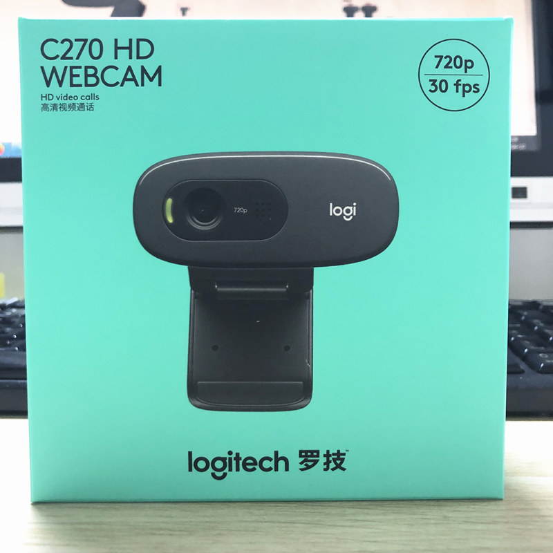 Original Logitech C270 HD Video 720P Webcam Built-in Microphone USB2.0 Mini Computer Camera USB 2.0 for PC Laptop Video Calling