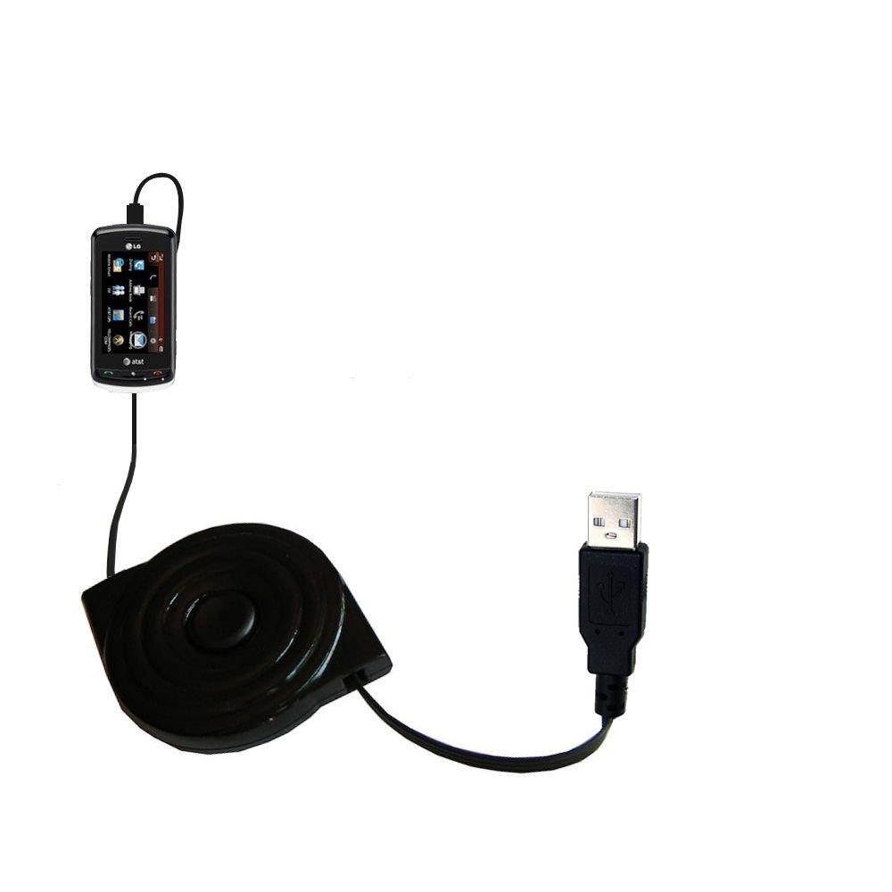compact and retractable USB Power Port Ready charge cable designed for the LG GR500 and uses TipExchange