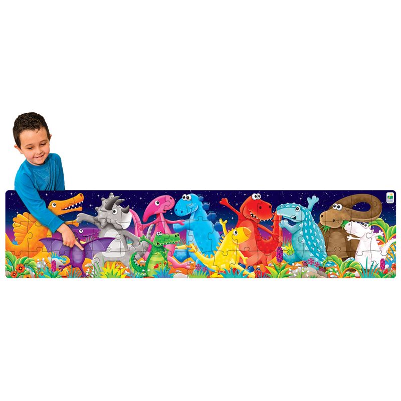 The Learning Journey Long & Tall Puzzle Color Dancing Dinosaurs 50 pieces