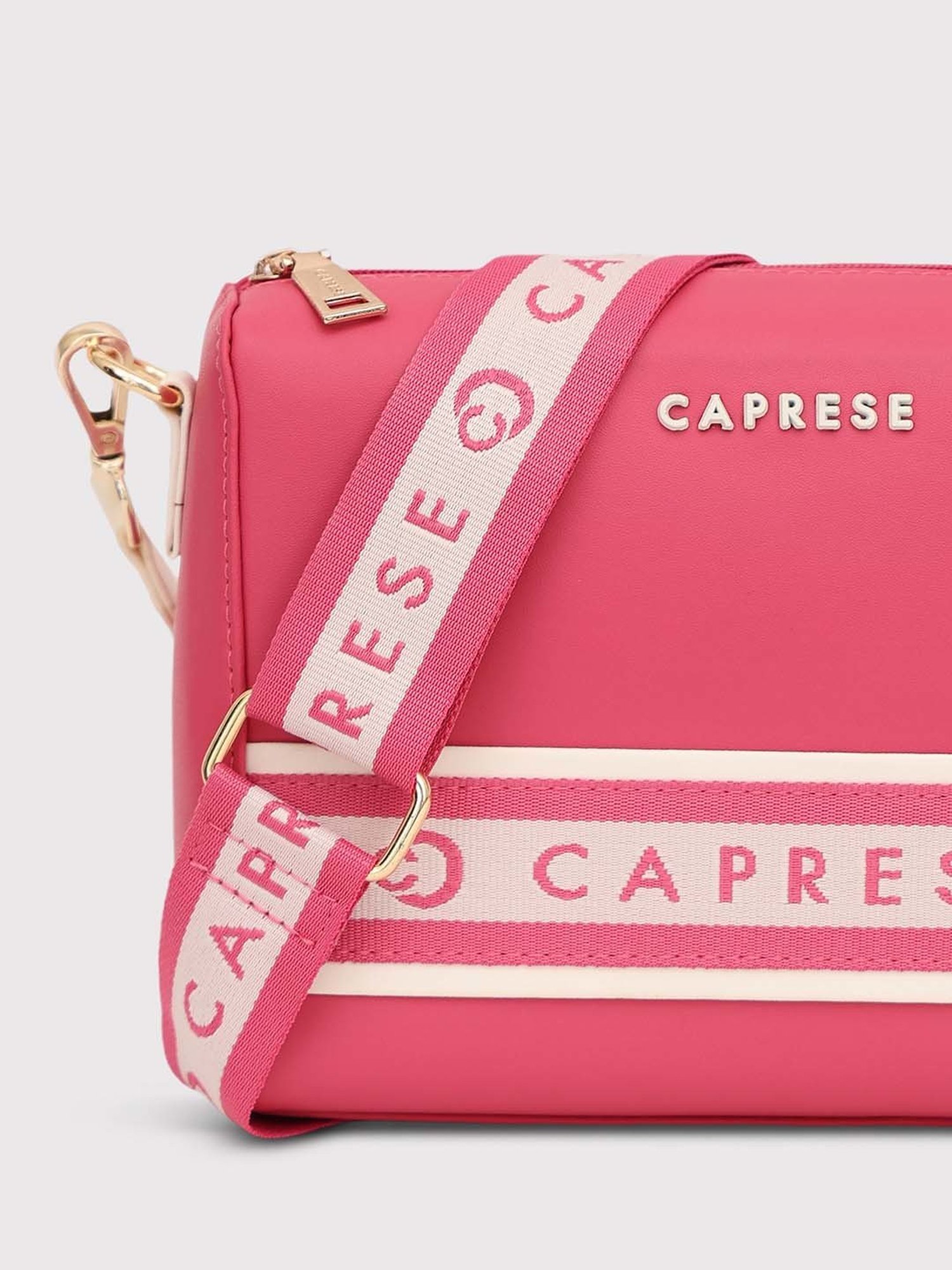 Caprese TRINITY Fuchsia Logo Medium Sling Handbag