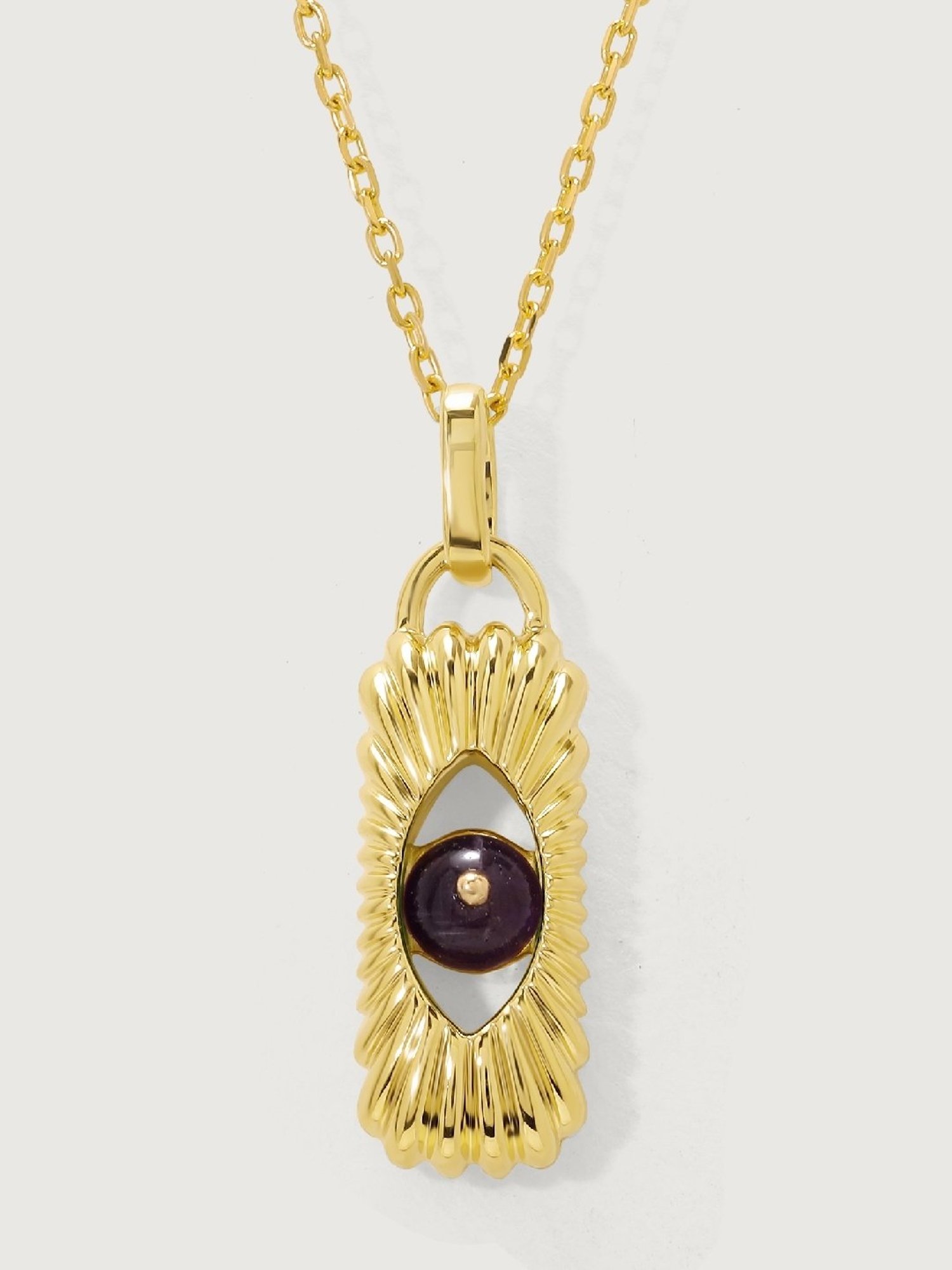 Mia by Tanishq Guardian's Embrace Amethyst 18k Pendant with Chain