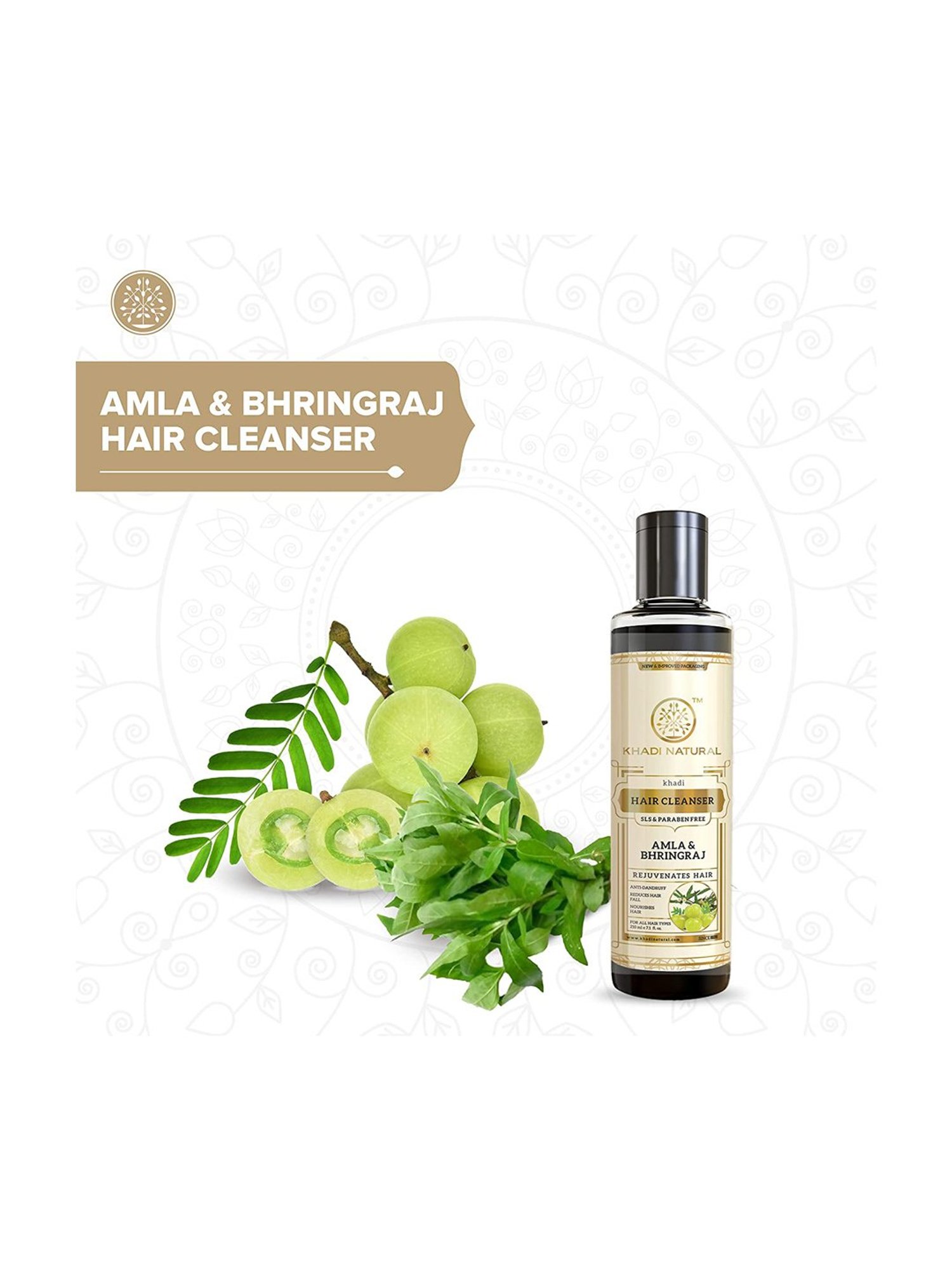 Khadi Natural Amla & Bhringraj Hair Cleanser - 210 ml